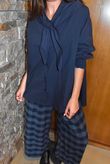 Paloma Tela Neckerchief Blouse Navy
